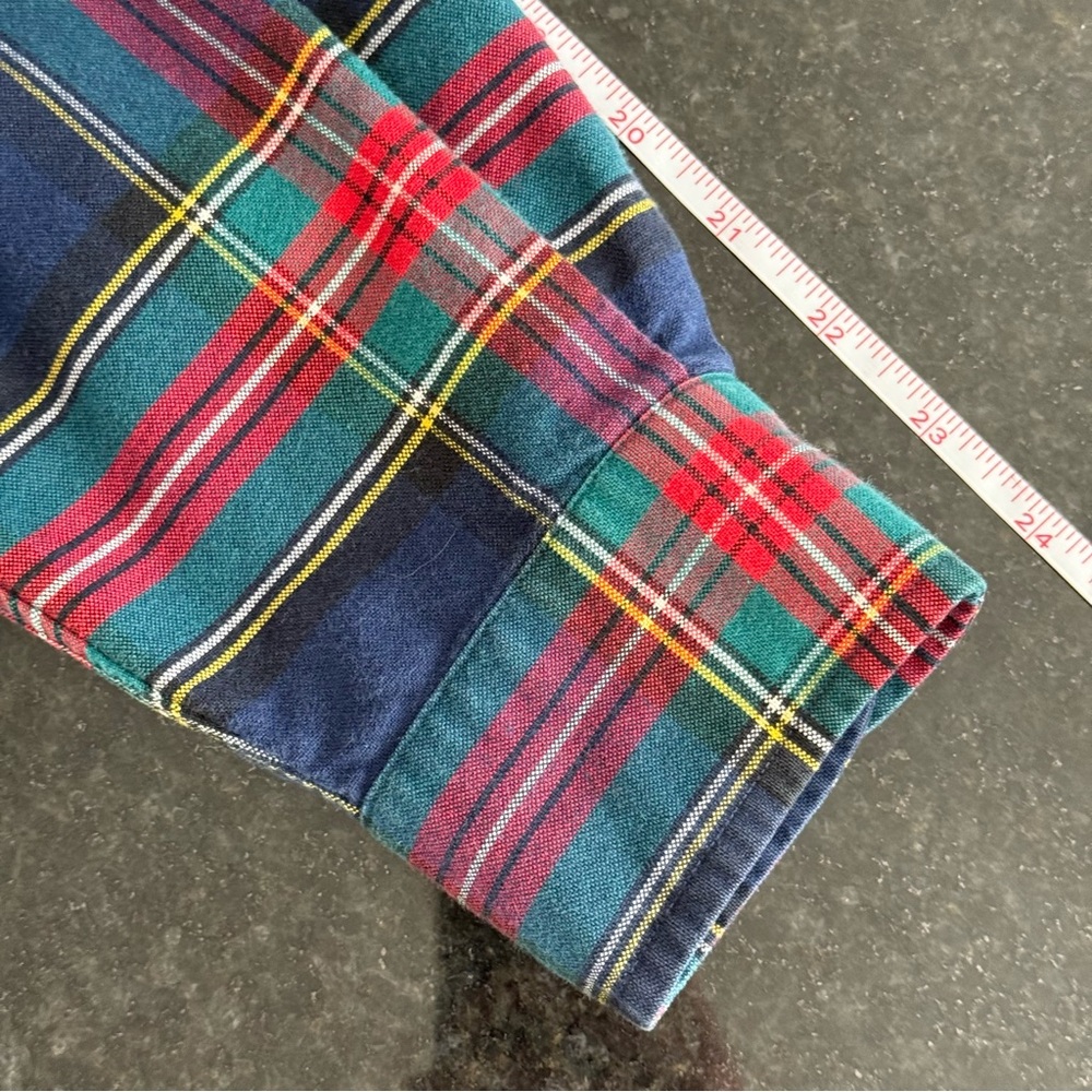 Vintage (1990s?) Ralph Lauren Blake plaid 100% cotton button up shirt sz Medium - Picture 11 of 12